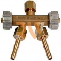 DUPLICADOR SAÍDA DUPLA LIGAÇÃO COM VÁLVULAS GAS 3/8-3/8