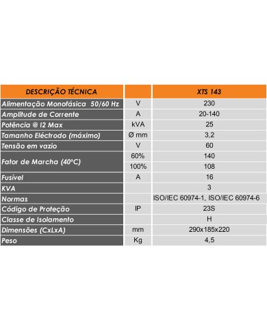 EQUIPAMENTO INVERTER MMA PW 140A