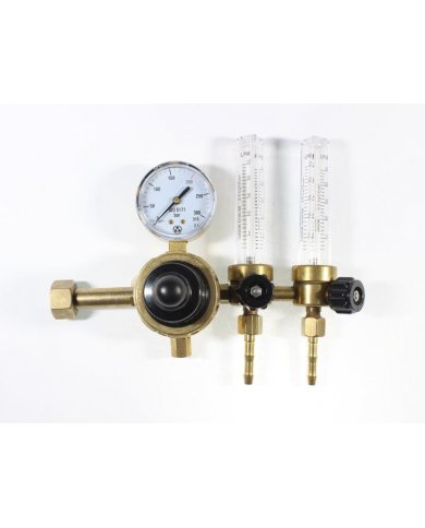 DEBITÓMETRO DMT ÁRGON/CO2 COM DUPLA COLUNA 200 BAR / 25 LPM