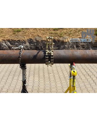 DUPLO ALINHADOR TUBO CORRENTE AÇO CAP.203-610MM (8-24`) DWT