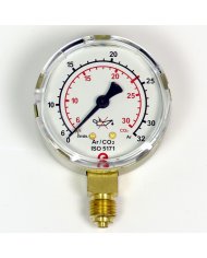 MANÓMETRO D63MM POSIÇÃO VERTICAL G1/4 30L/MN ARGON/CO2