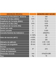 CONJ EQP TIG INVERTER MONOTIG 220I P AC/DC