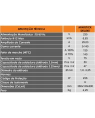 EQUIPAMENTO INVERTER MMA MW MINISTICK 140A