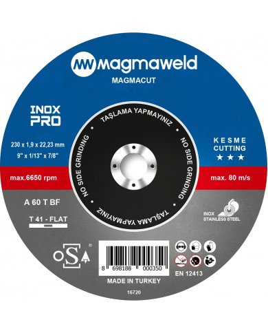 DISCO CORTE INOX MW 230X1,9MM (25.00UN)